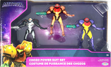 Load image into Gallery viewer, Metroid Samus Aran Chozo Power Suit Set SDCC 2019 Figures