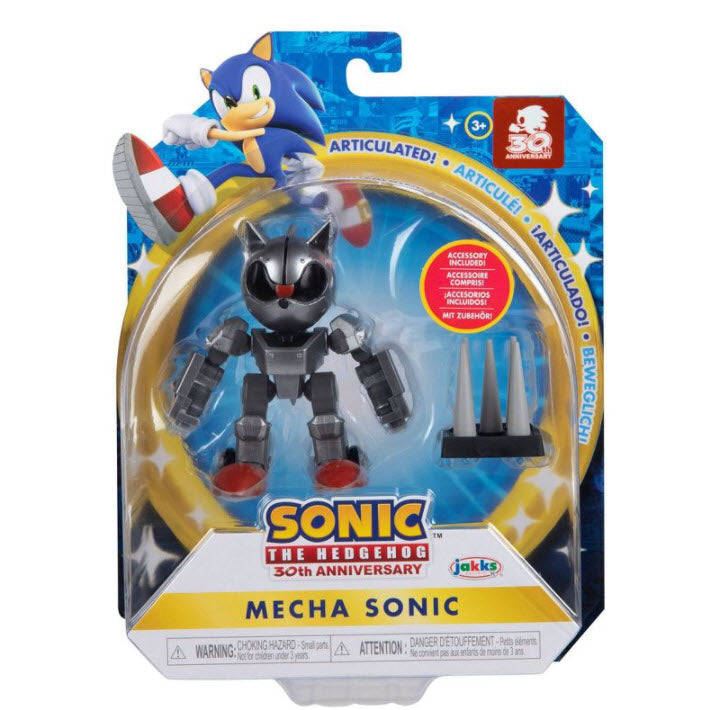 Sonic the Hedgehog Mecha Sonic 4 Inch Wave 5 Action Figure – Insert Coin  Toys