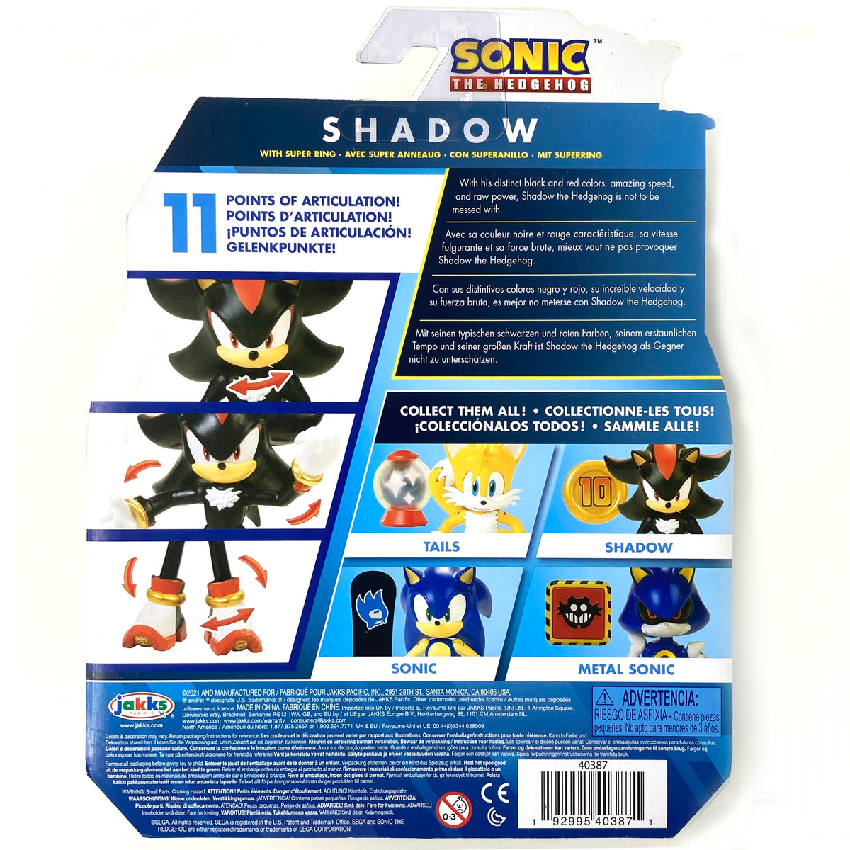 Sonic the Hedgehog Shadow 4 Inch Wave 4.5 Action Figure – Insert Coin Toys