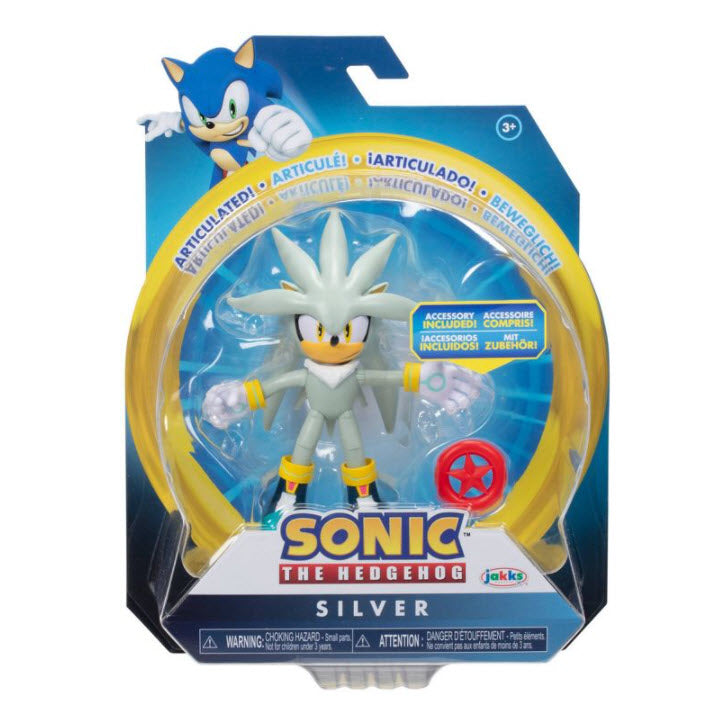 Sonic the Hedgehog Silver 4 Inch Wave 7 Action Figure – Insert