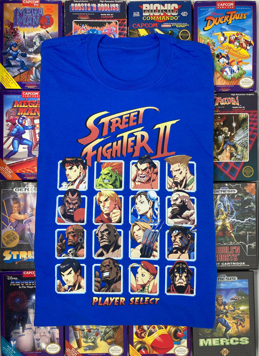 Super Street Fighter II: The New Challengers (Player Select) T-Shirt