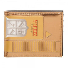 Load image into Gallery viewer, The Legend Of Zelda Nintendo Entertainment System (NES) Gold Bi-Fold Wallet